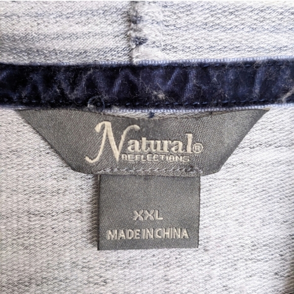 Natural Reflections Blue Gray French Terry Hoodie Graphic "It's Too A.M. for me” - Picture 10 of 16